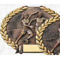 Resin Sculpture Award w/ Base (Basketball Plate/ Female)